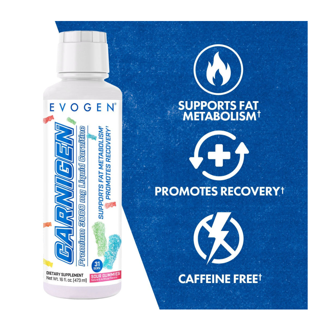 Evogen Nutrition Carnigen Liquid Sour Gummies 31 Servings