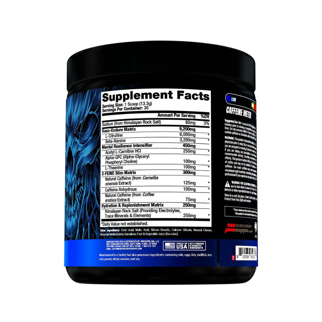 PRO SUPPS HYDE NIGHTMARE PRE WORKOUT-30 SERVINGS BLUEBERRY