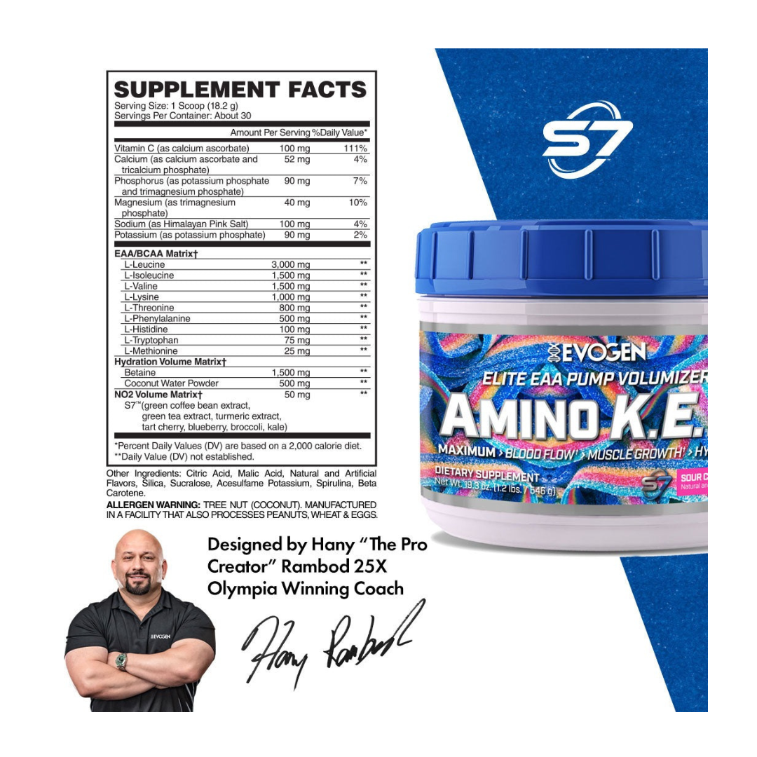 EVOGEN AMINO K.E.M - SOUR CANDY - 30 SERVING