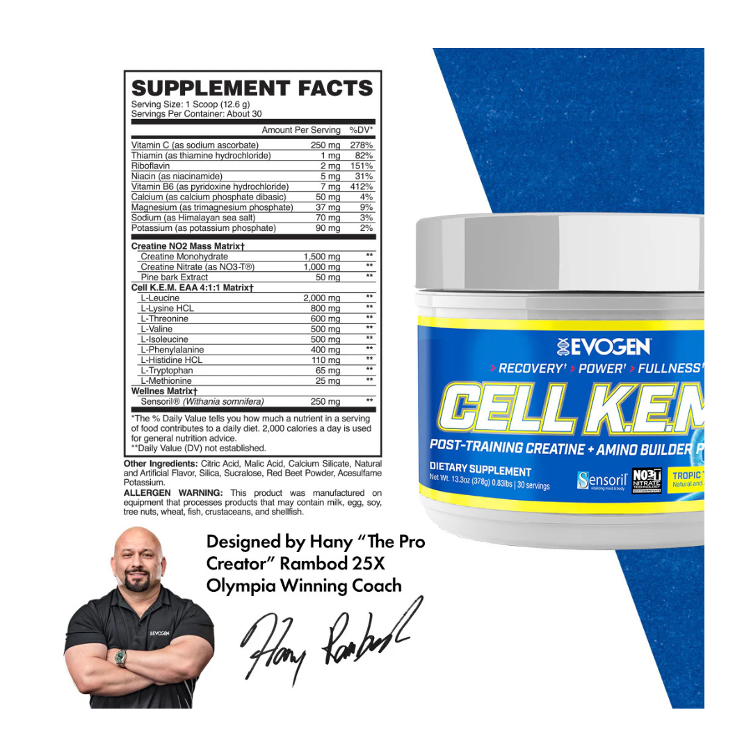 EVOGEN CELL K.E.M. - TROPIC THUNDER -30SERVING