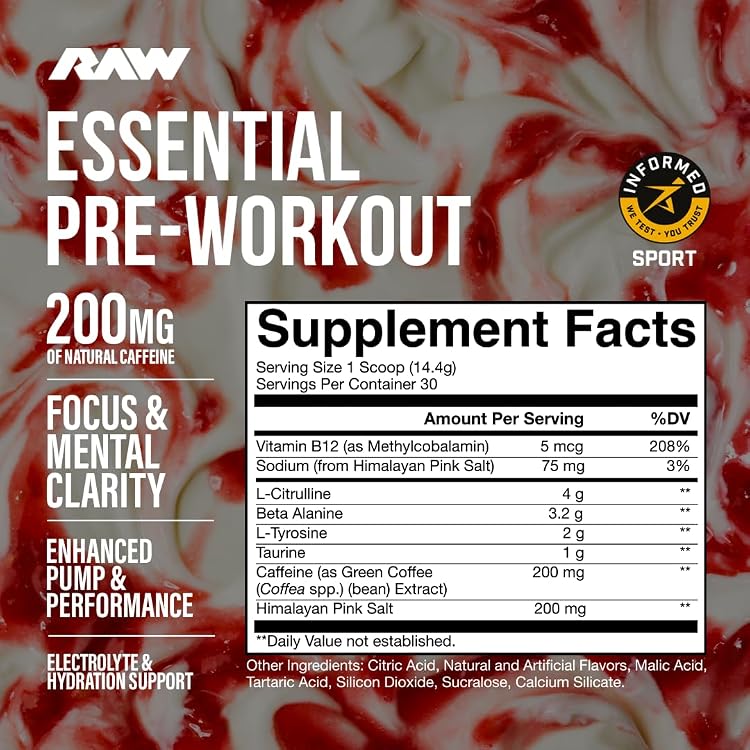 RAW BUM ESSENTIAL PRE - RASPBERRY CREAMTHICKLE -30 SER