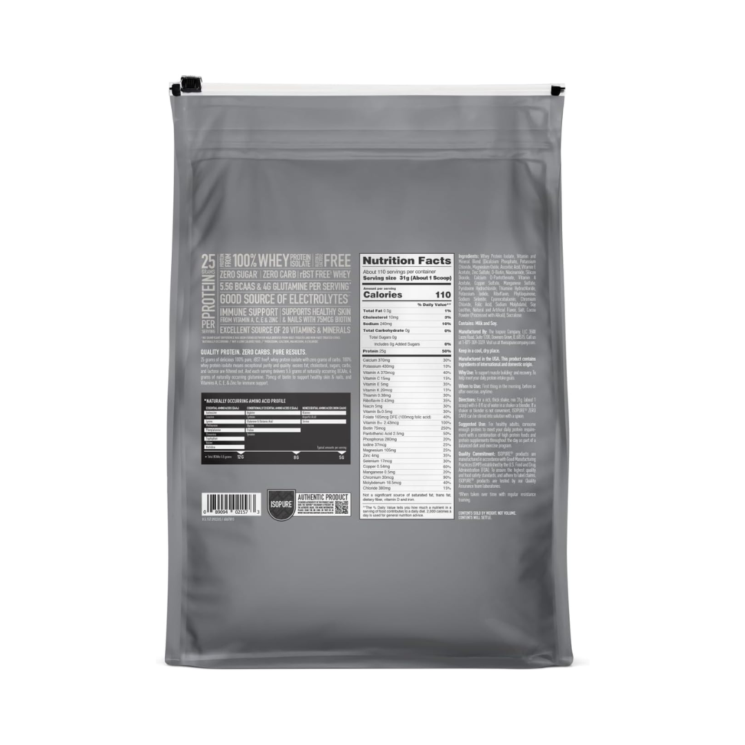Isopure Zero Carb 7.5 lb Cookies & Cream