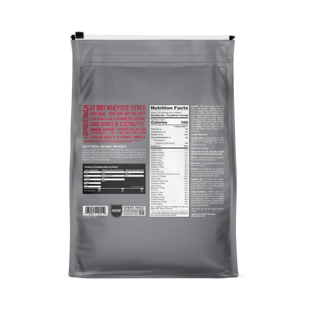 Isopure Zero Carb 7.5 lb Strawberries & Cream