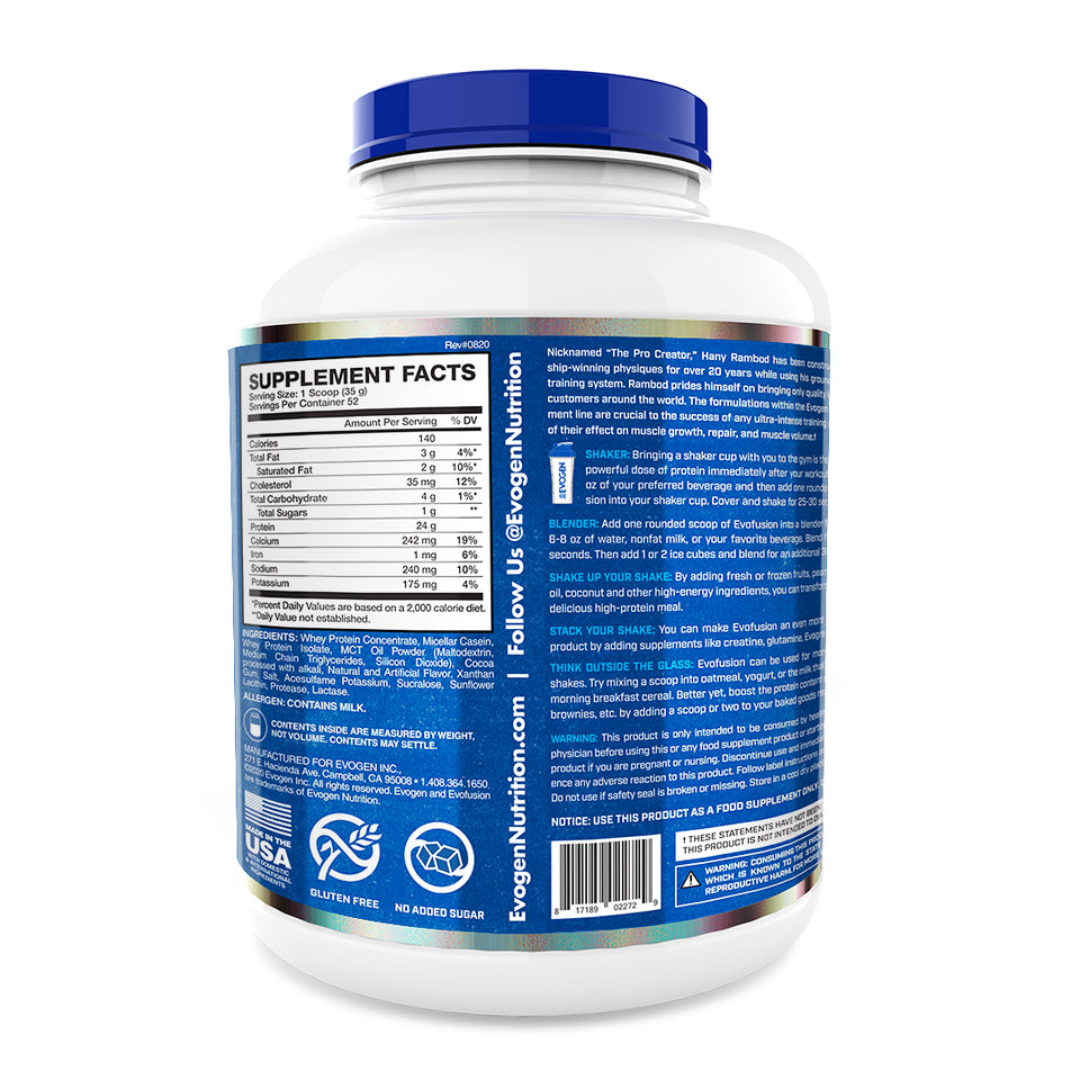 Evogen Nutrition Evofusion International Whey Chocolate Shake | 1.82KG