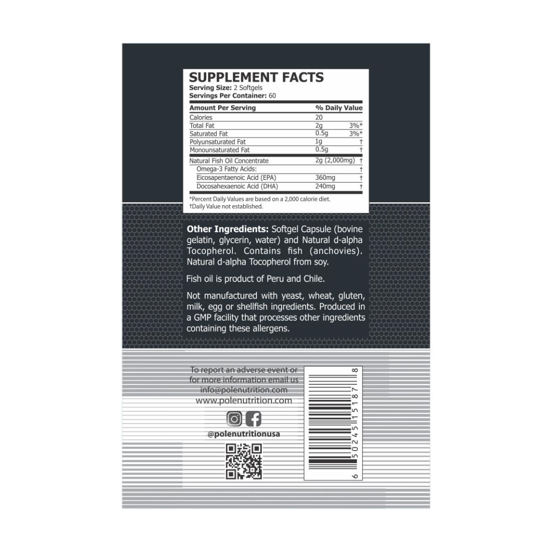 Pole Omega 3 Fish oil-120 softgels