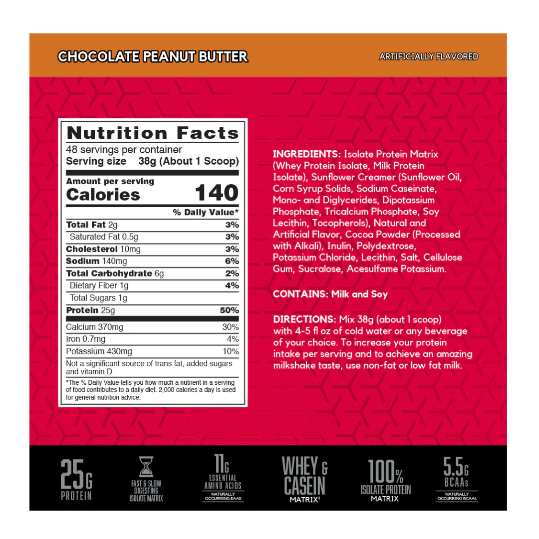 BSN SYNTHA 6 ISOLATE CHOCOLATE PEANUT BUTTER 48 SERV 1.82 KG