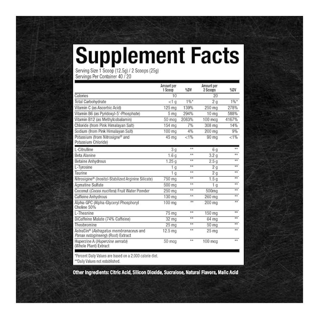 BUM X RAW CHRISTOPHER S SECRET STUFF-40 SERVINGS CHAMPION MENTALITY