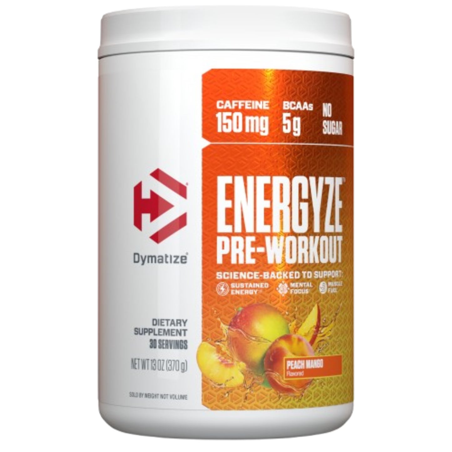 Dymatize Energize Pre-Workout, Peach Mango - 30 Servings