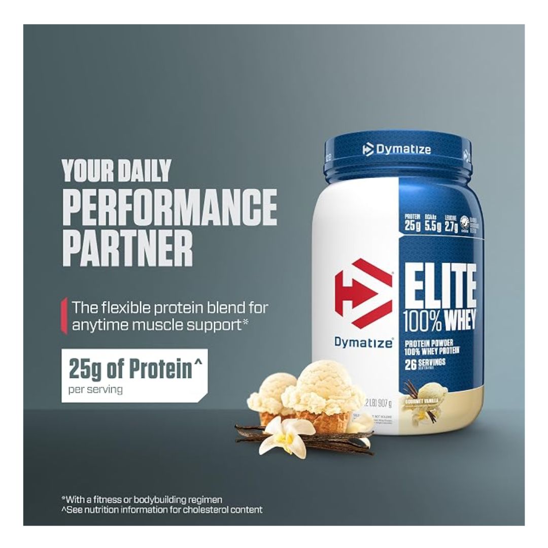Dymatize Elite Whey Protein 2 lb Gourmet Vanilla