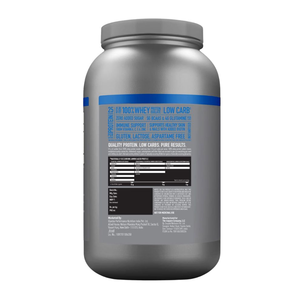 Isopure Low Carb Creamy Vanilla - 1 KG