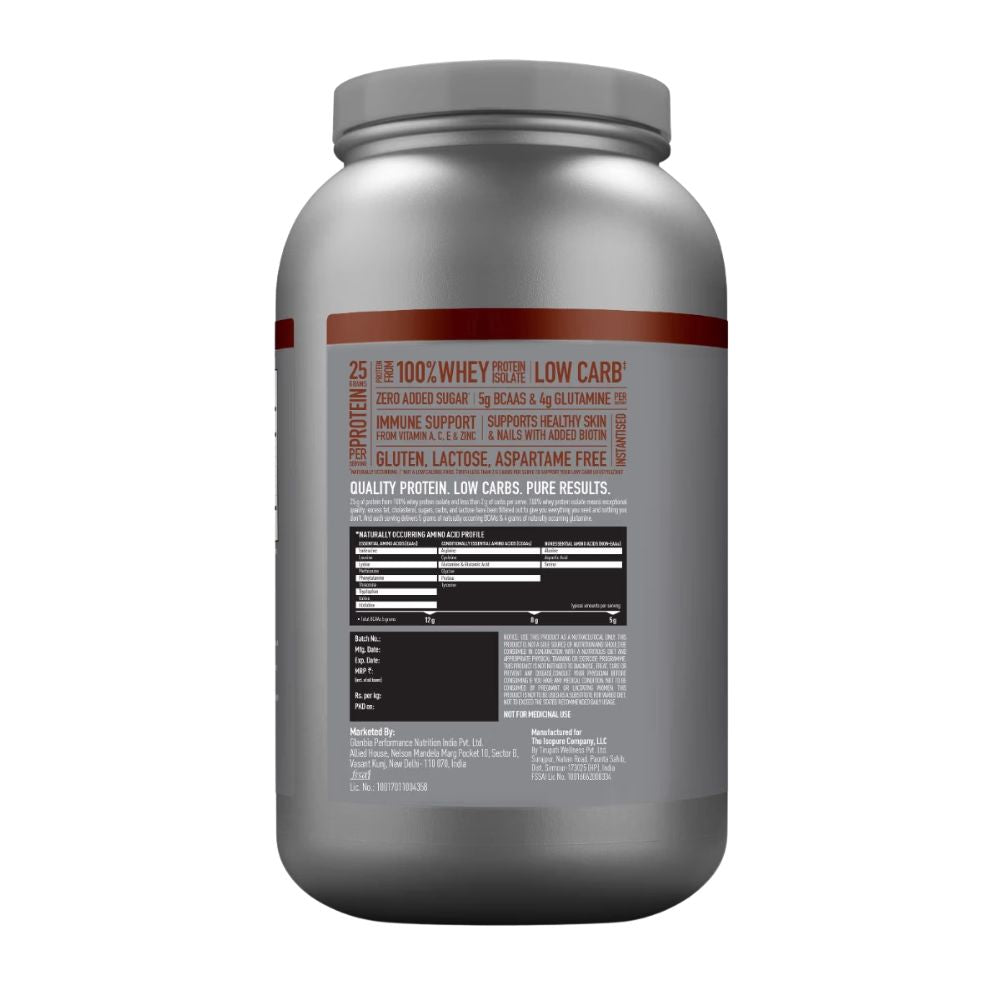 Isopure Low Carb Dutch Chocolate - 1 KG