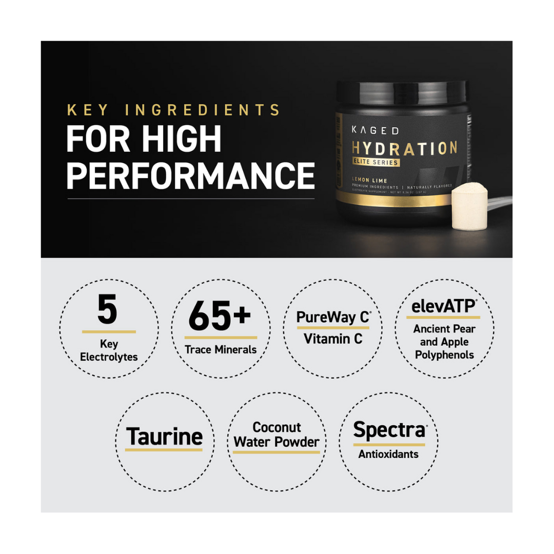 KAGED HYDRATION ELITE SERIES-LEMON LIME-30 SER