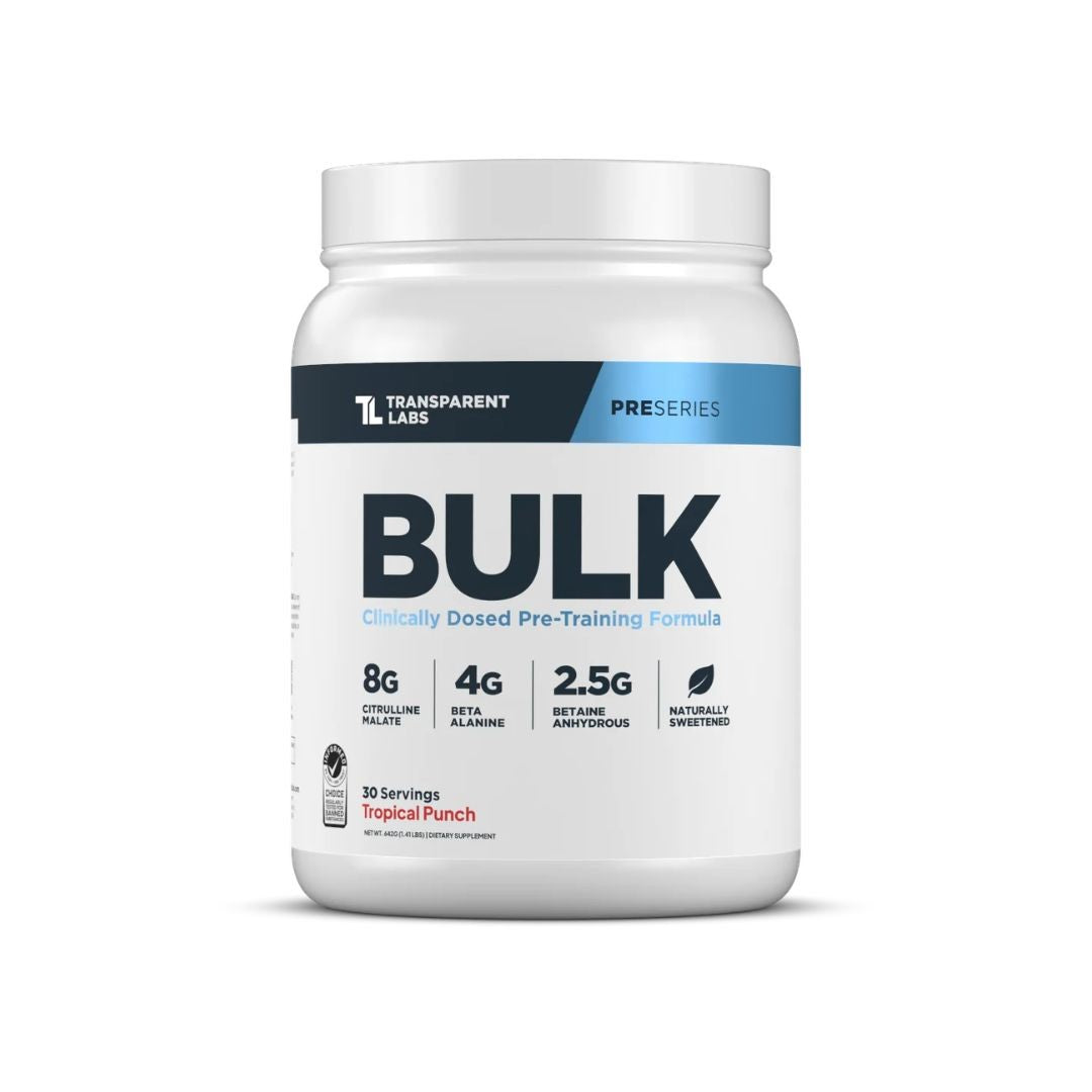 Transparent Labs BULK Pre-Workout – Tropical Punch