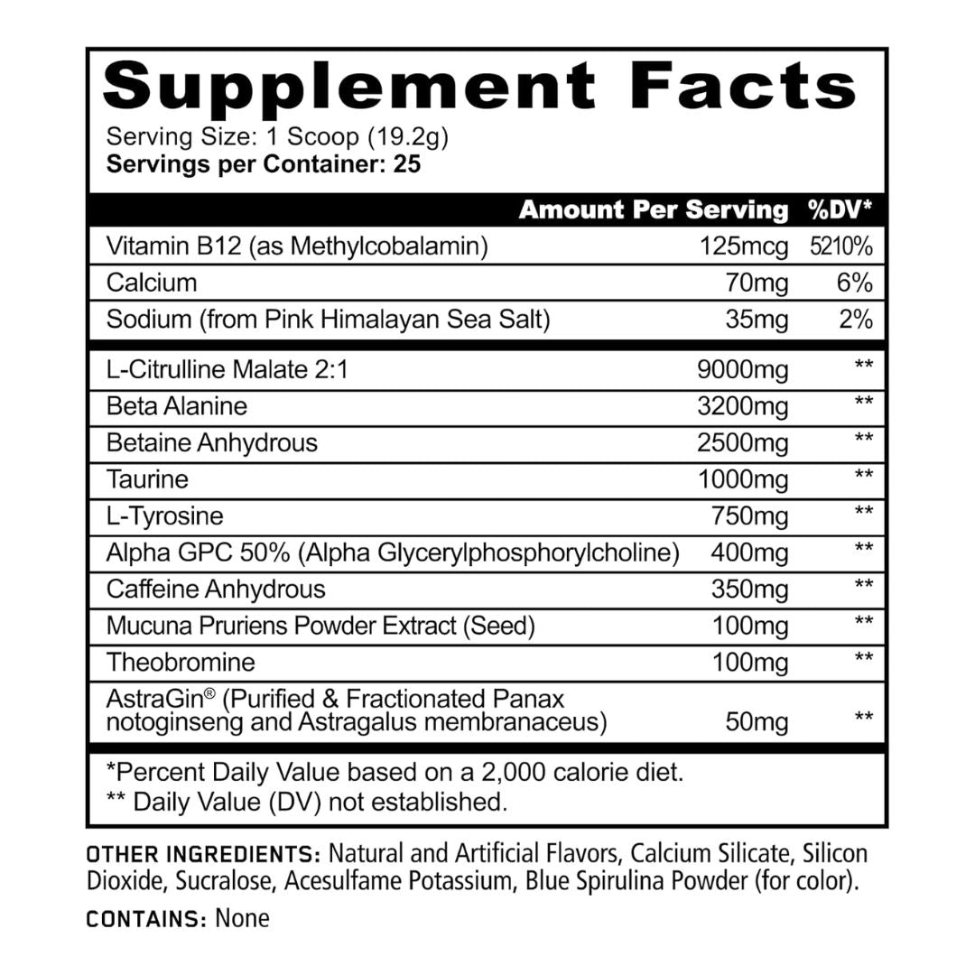 PANDA SUPPLEMENTS PANDEMIC PRE WORKOUT 430GM - 25SERV - UNICORN RAINBOW SHERBET
