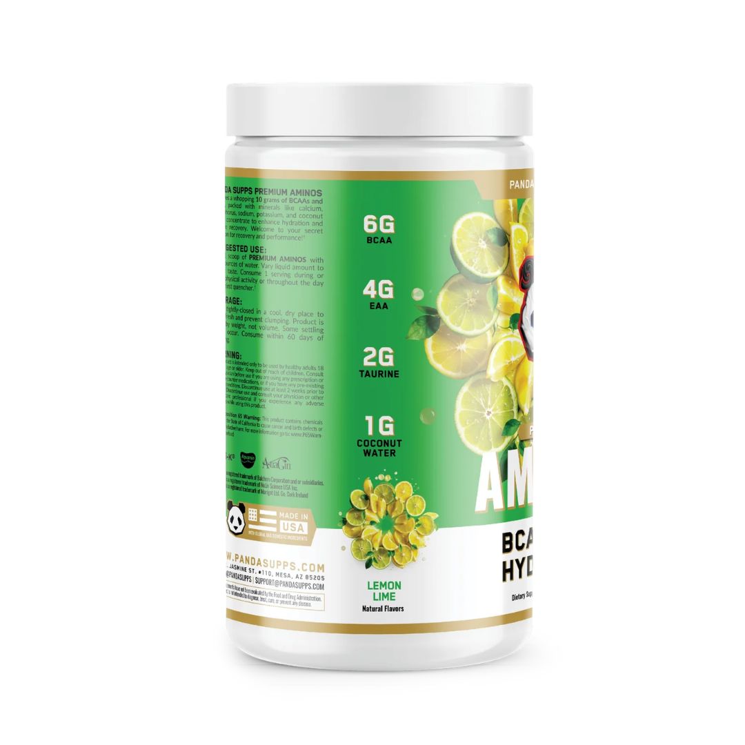 Panda Supplements Aminos Eaa+Bcaa - LEMON LIME CRUSHER 30 Servings