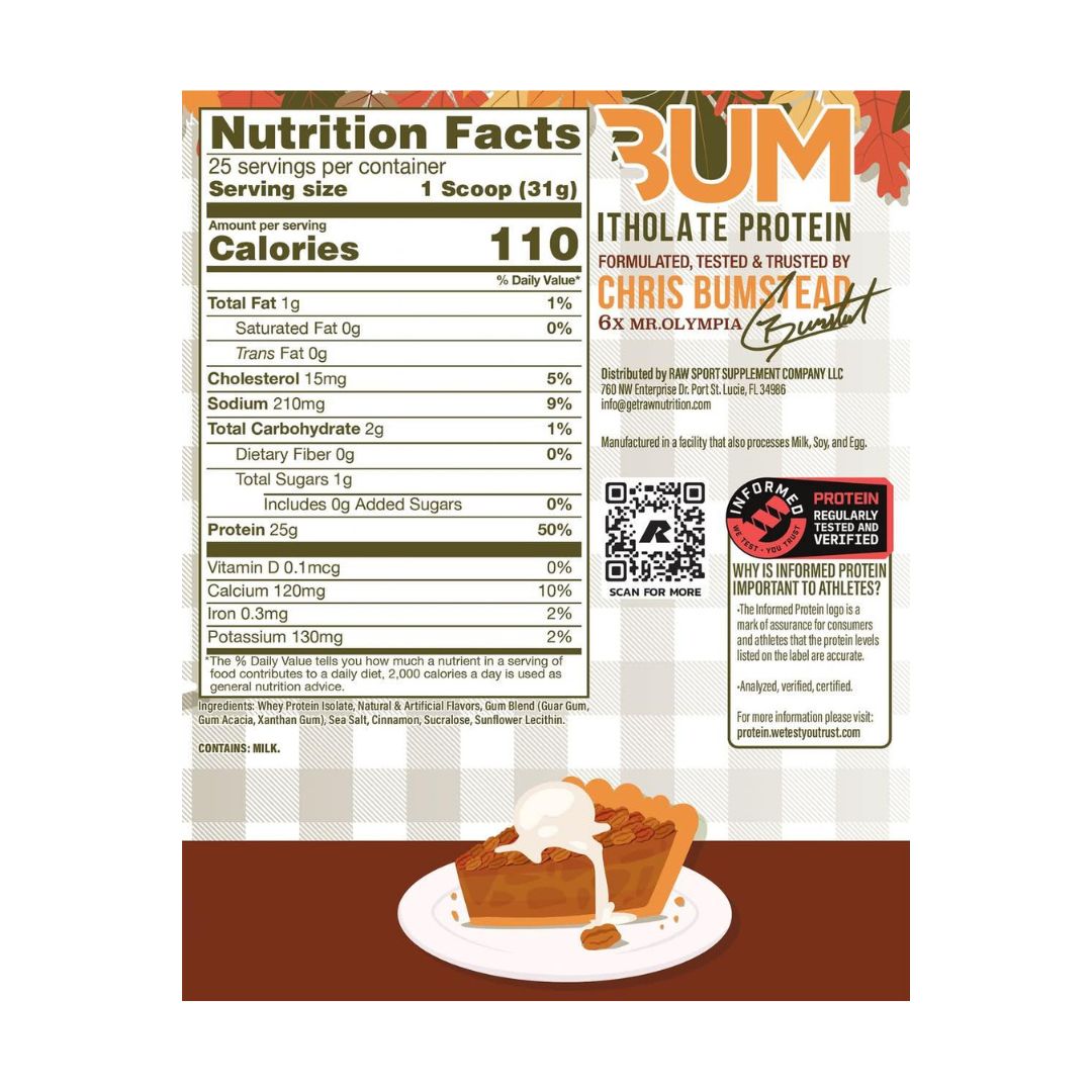 RAW CBUM ITHOLATE PROTEIN PECAN PIE 1.76LB