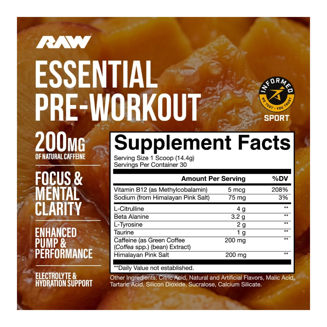 RAW BUM ESSENTIAL PRE - ORANGE -30 SER