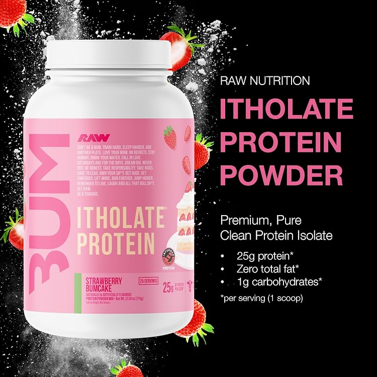 RAW BUM ITHOLATE PROTEIN 800GM STRW BUMCAKE