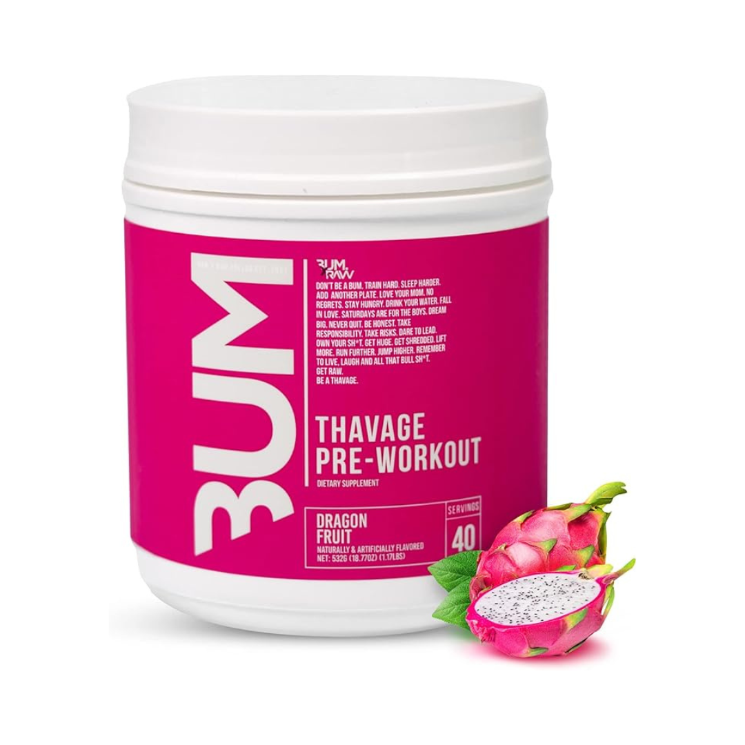 RAW X CBUM THAVAGE PRE-WORKOUT DRAGON FRUIT 532GM