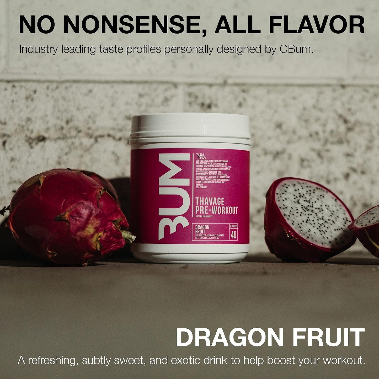 RAW X CBUM THAVAGE PRE-WORKOUT DRAGON FRUIT 532GM