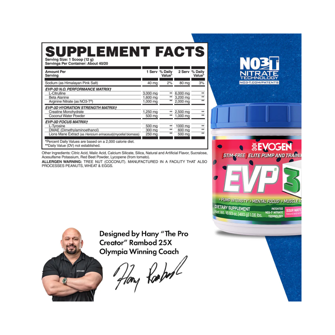 Evogen Nutrition EVP 3D Sour Watermelon 40 Servings