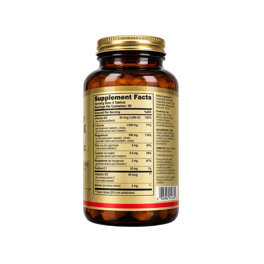 Solgar | Calcium 60+ Vitamin D3 | 120 Tabs | Protein Nation