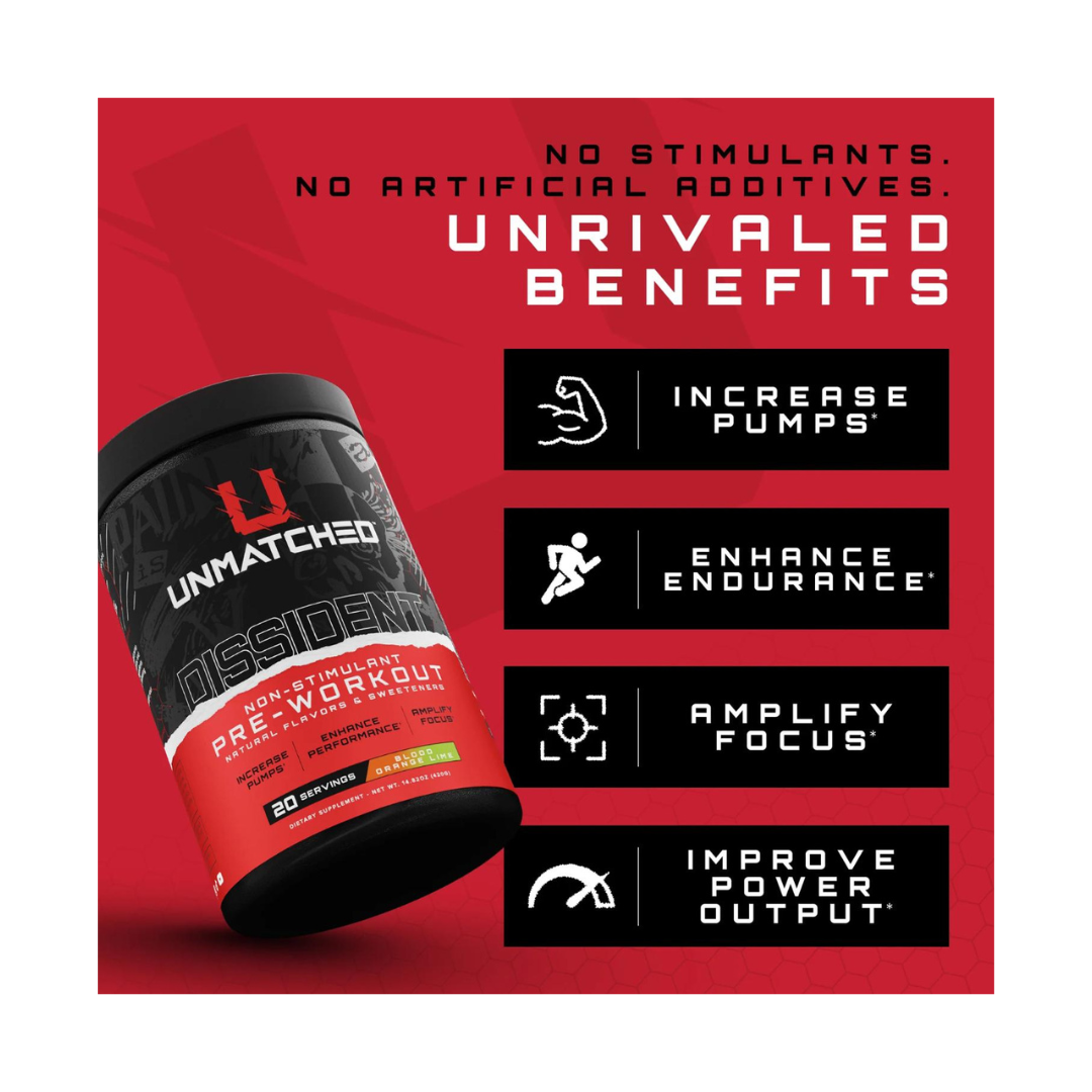 Unmatched Dissident Non Stim Pre 20 Servings