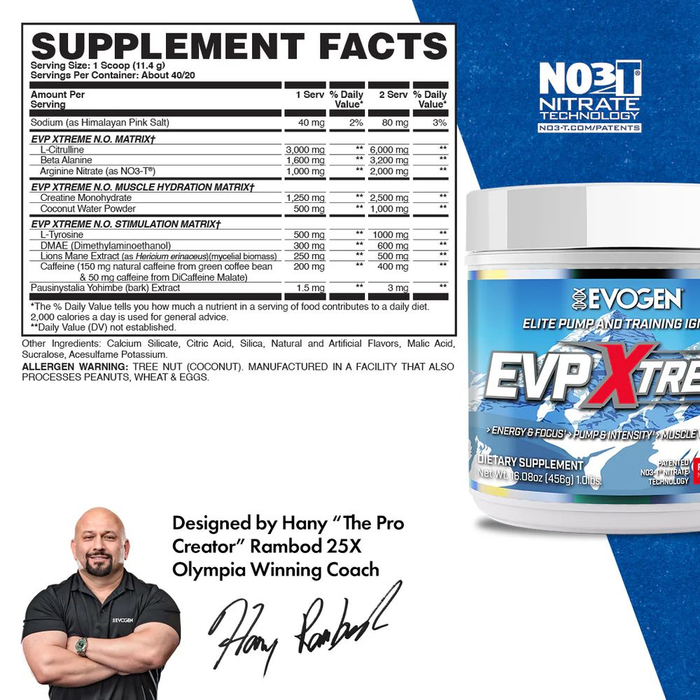 Evogen Nutrition EVP Xtreme N.O Polar Cherry Frost | 40 Servings