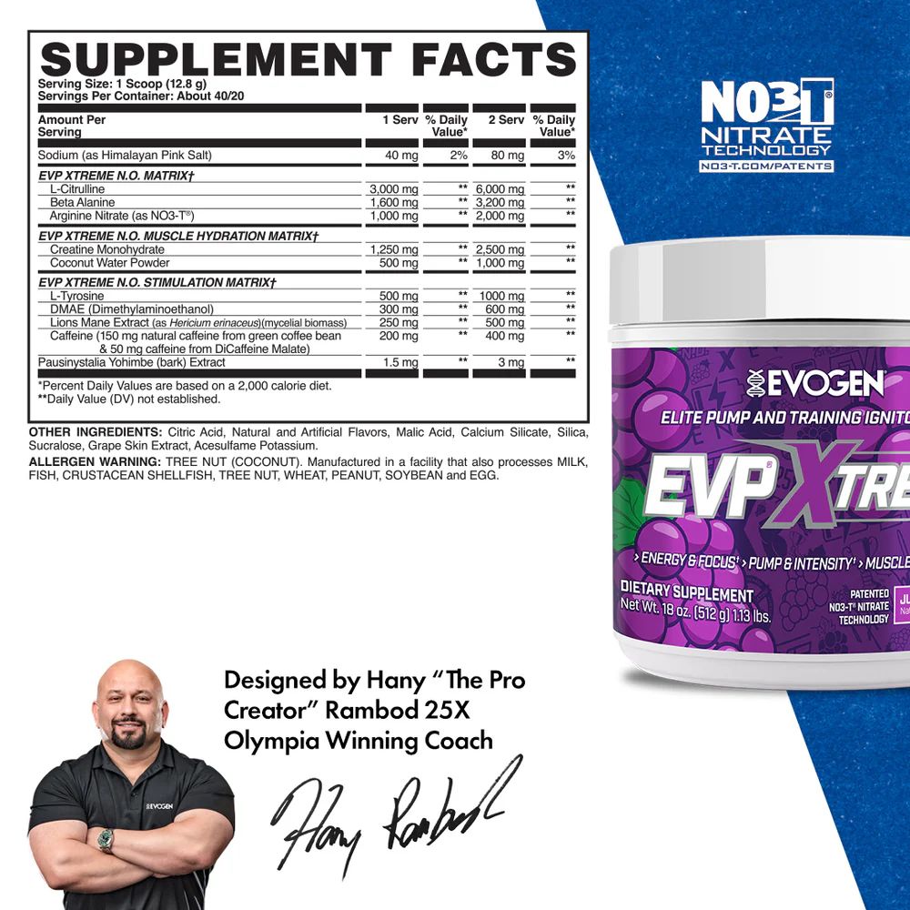 Evogen Nutrition EVP Xtreme N.O Juicy Grape | 40 Servings | Protein Nation