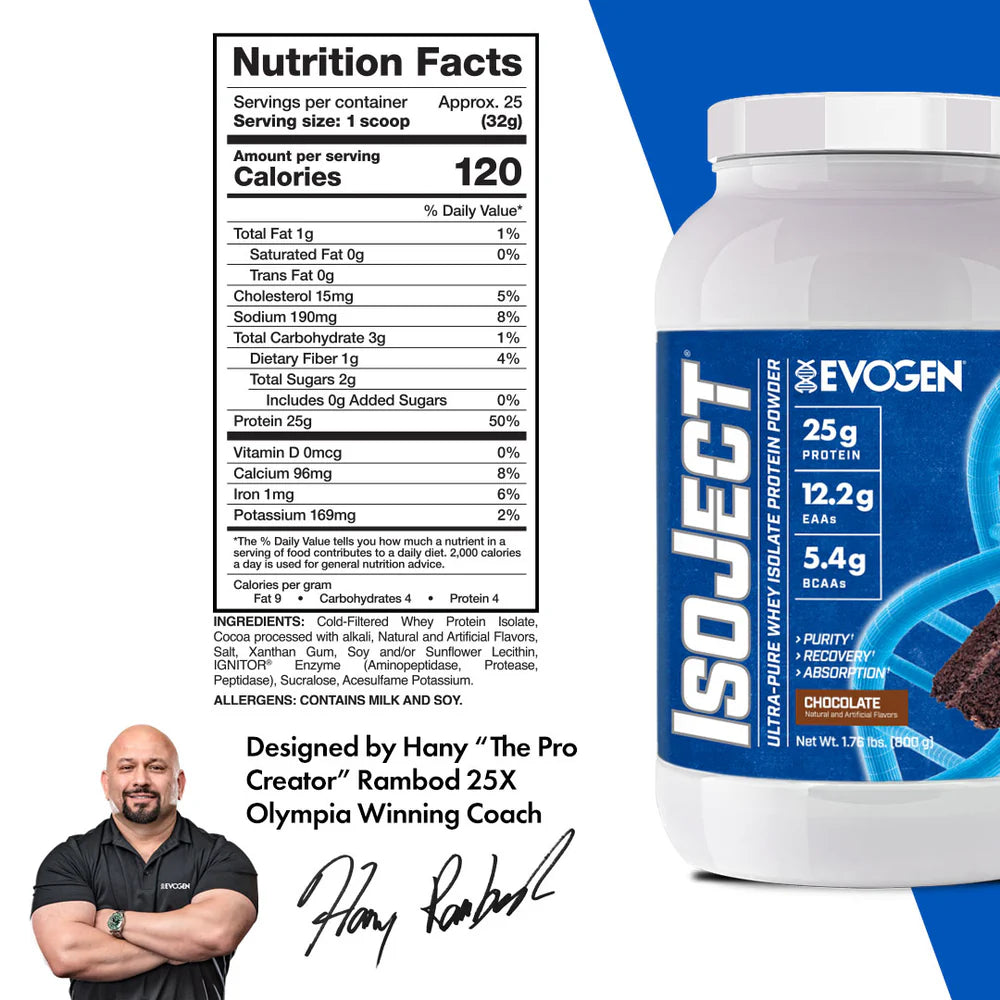 Evogen Nutrition Isoject Chocolate | 4.02 lb | Protein Nation
