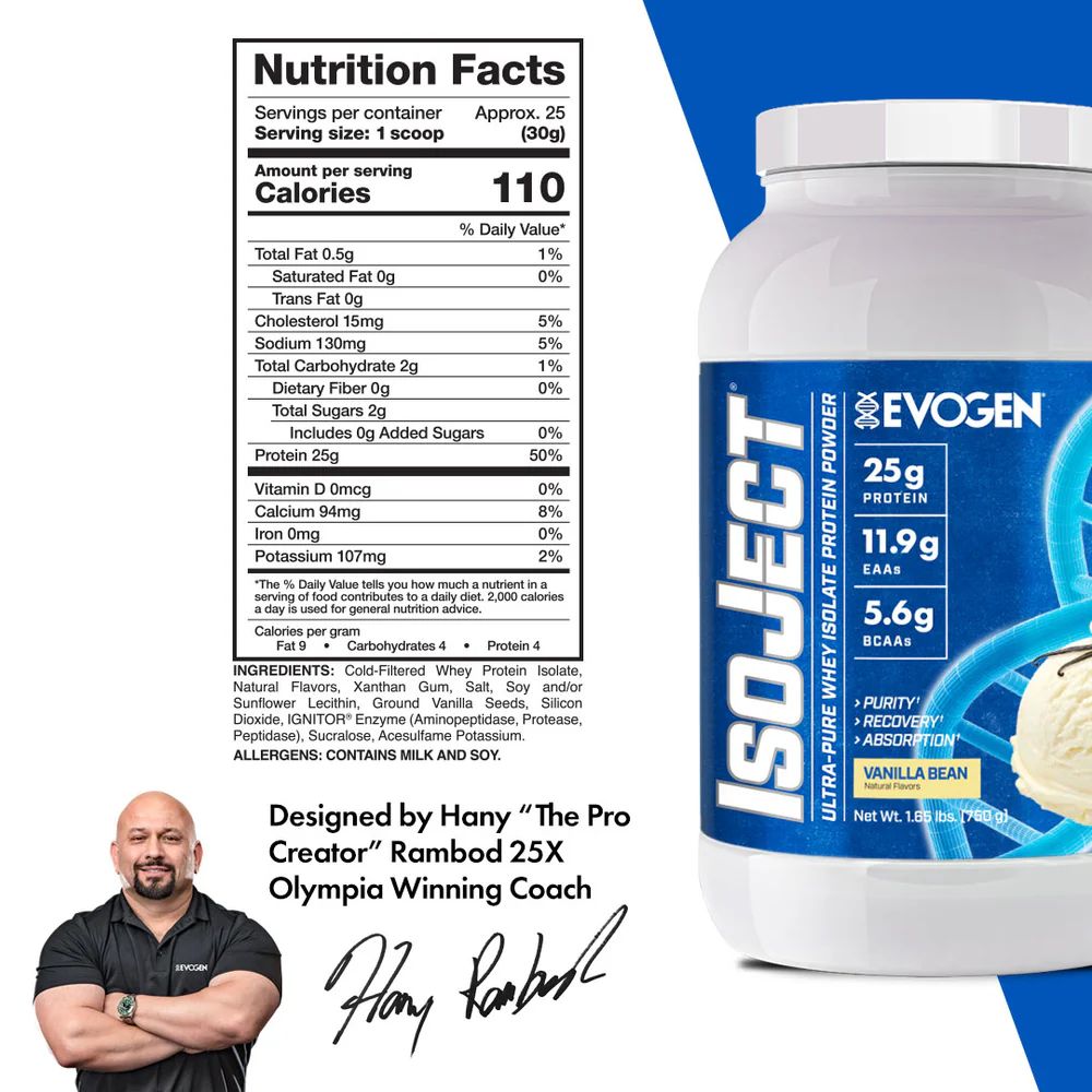 Evogen Nutrition Evofusion | Vanilla Bean Ice Cream | 3.90 lbs | Protein Nation