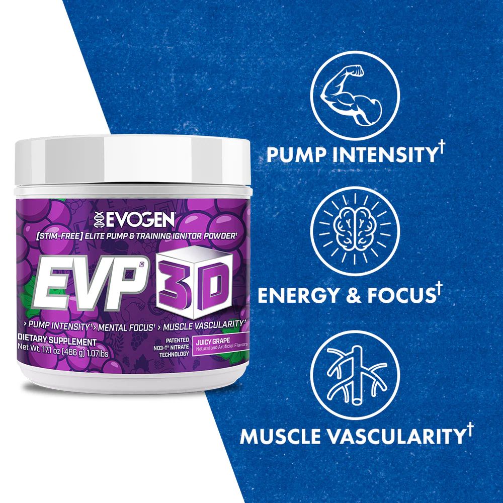 Evogen EVP-3D, Juicy Grape | 40 Servings | Protein Nation