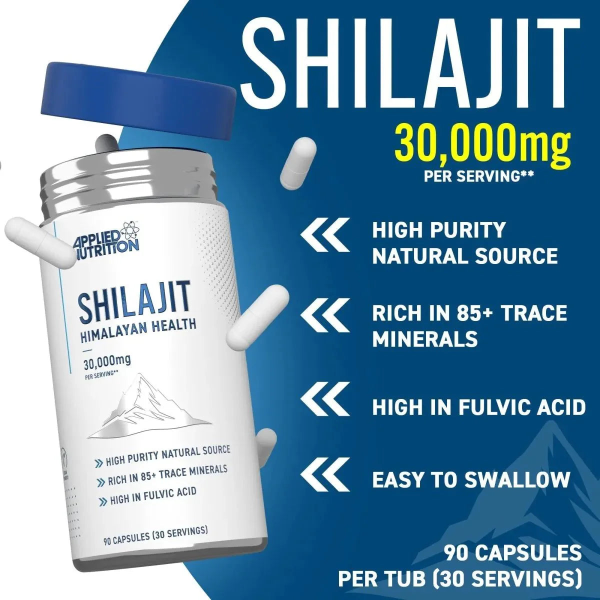 Applied Nutrition | Shilajit | 90 Capsules | Protein Nation