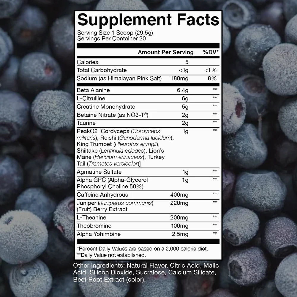 RAW BUM THUPER THAVAGE PRE WORKOUT ARTIC BERRY 516GM