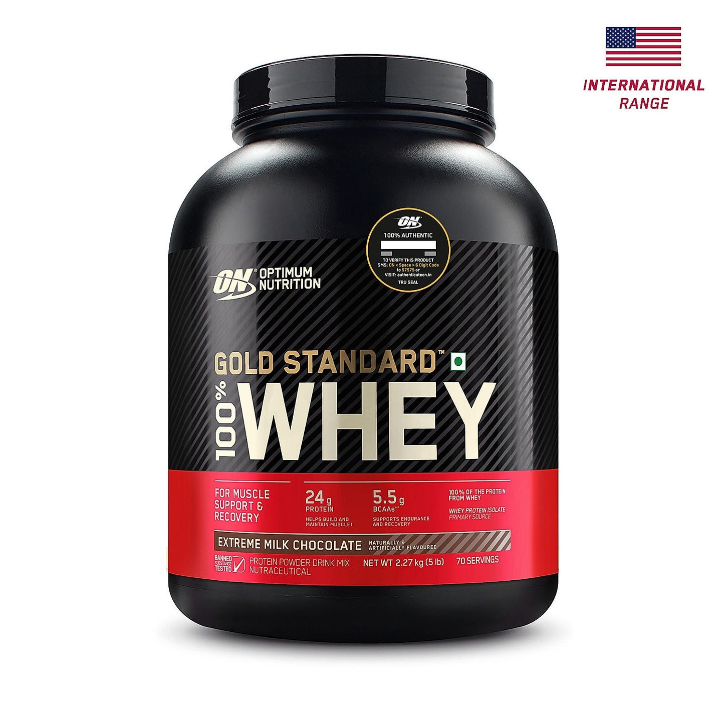 ON Optimum Nutrition Gold Standard Whey Protein 5 lb Extreme Milk Chocolate USA