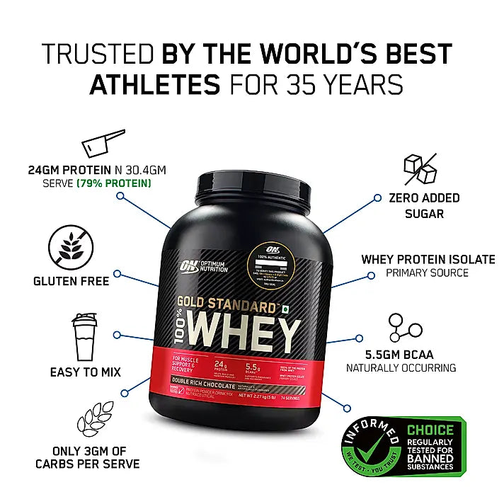 ON Optimum Nutrition Gold Standard Whey Protein 2 lb Vanilla Ice Cream