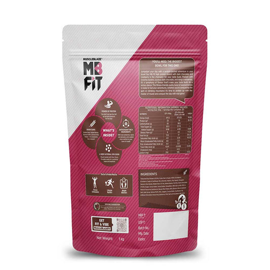 MuscleBlaze High Protein Muesli 1kg Dark Chocolate &amp; Cranberry