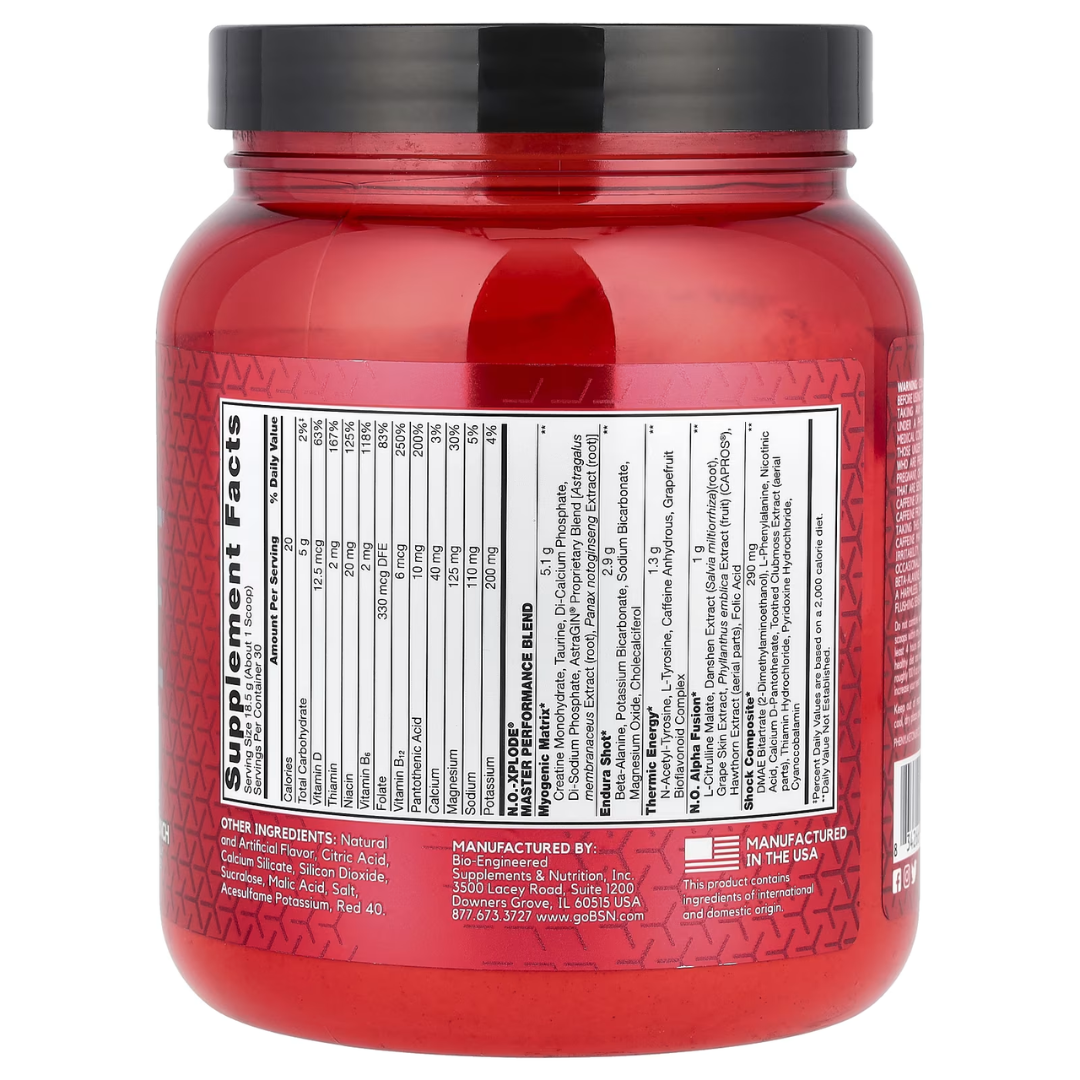 BSN NO XPLODE -FRUIT PUNCH - 30 SERVINGS