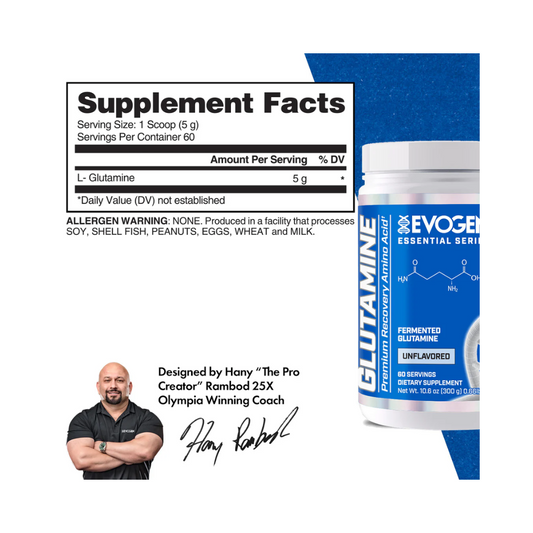 EVOGEN NUTRITION Glutamine Unflavored 60 Servings