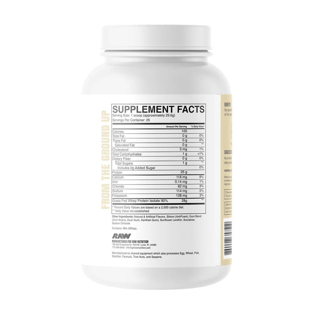 RAW PROTEIN WHEY ISOLATE VANILLA 785GM