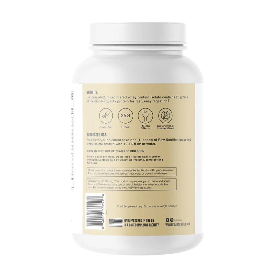 RAW PROTEIN WHEY ISOLATE VANILLA 785GM