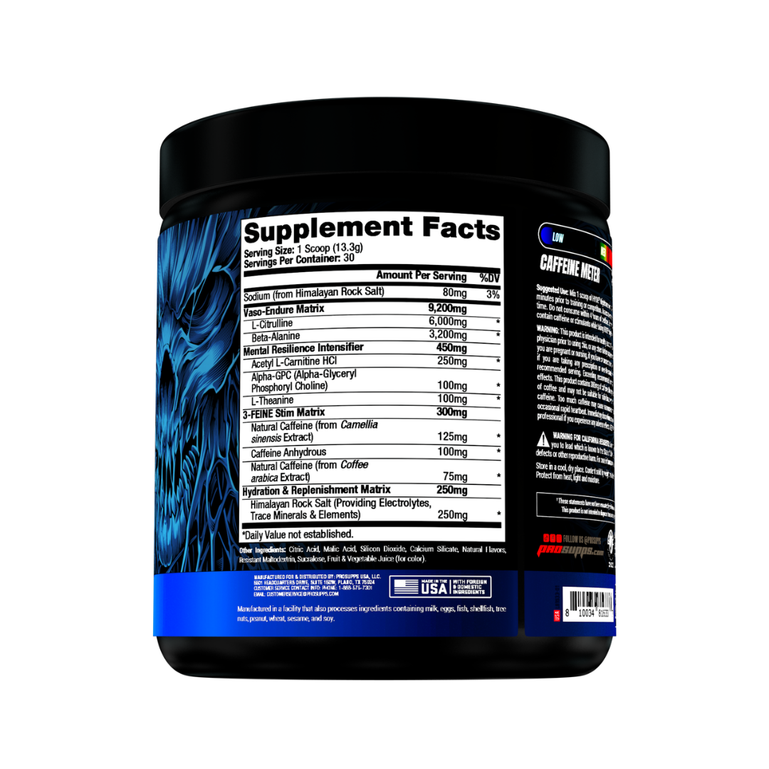 PRO SUPPS HYDE NIGHTMARE PRE WORKOUT-30 SERVINGS BLACK N BLUEBERRY