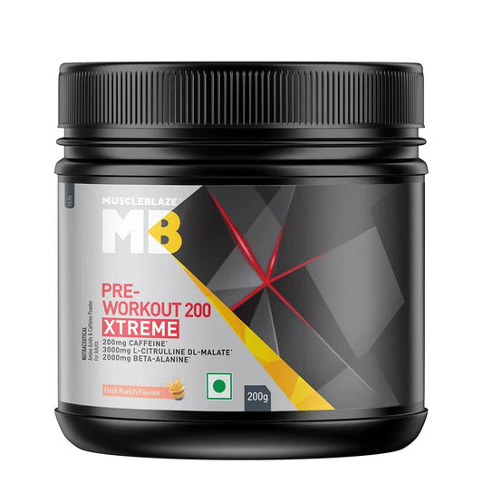 MuscleBlaze PRE Workout 200 XTREME 200gm-Fruit Punch