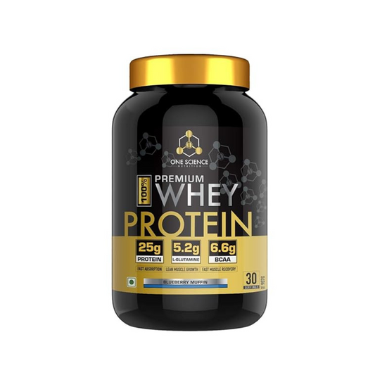 One Science Premium Whey Protein 907 Gms Blueberry Muffin