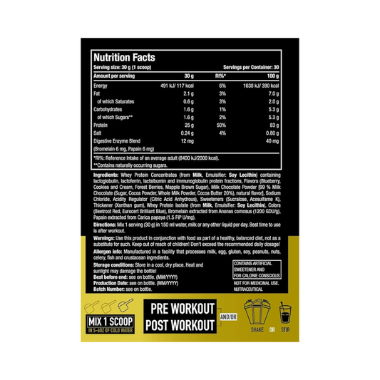 One Science Premium Whey Protein 907 Gms Blueberry Muffin