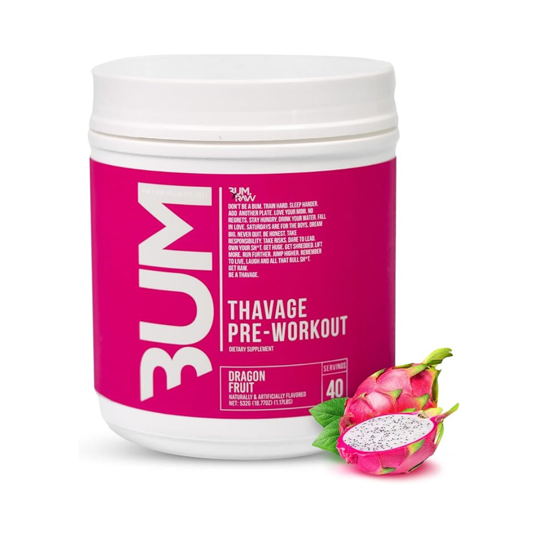 RAW X CBUM THAVAGE PRE-WORKOUT DRAGON FRUIT 520GM