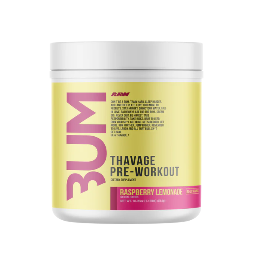 RAW X CBUM THAVAGE PRE-WORKOUT RASPBERRY LEMONADE 520GM