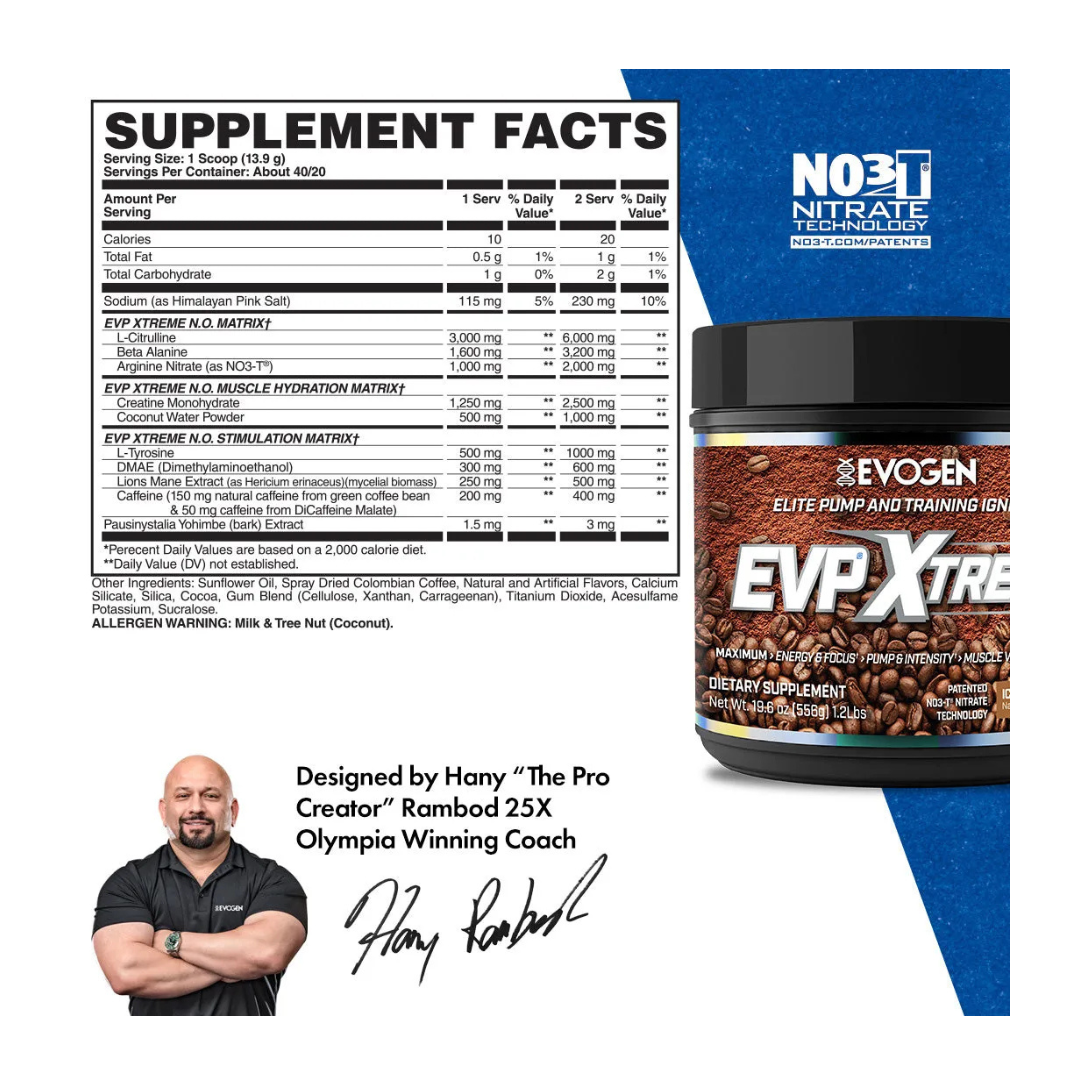 EVOGEN EVP XTREME N.O. - ICED MOCHA COFFEE- 1.2LBS