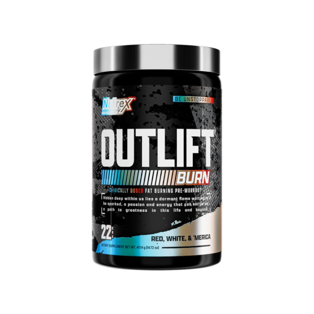 NUTREX OUTLIFT BURN-22 SERVINGS-RED,WHITE,&amp;MERICA