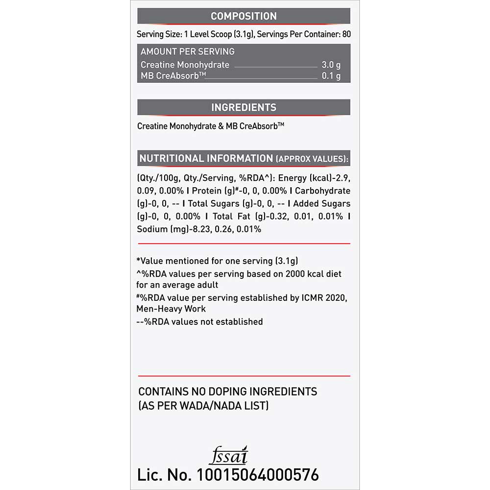 MUSCLEBLAZE CREATINE CREAMP 100 GM